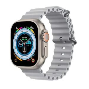 X8 Ultra Smartwatch 49mm With Bluetooth Calling With Wearfit Pro App - Orange + Grey Two Color Straps