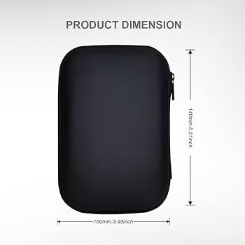 2.5 Inch WD Embossed Black USB External HDD Or SSD Drive Protector Pouch - Image 4