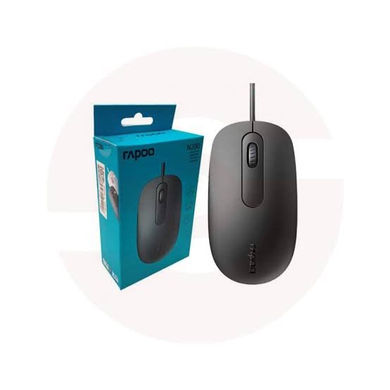 Rapoo N200 Wired Optical Mouse - Black