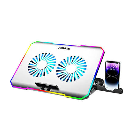 Amaze A505 Laptop RGB Cooling Stand With Two Big Fans - Image 4