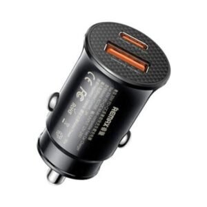 Remax Siya Series 30w Pd + Qc Dual Port Fast Car Charger (black)